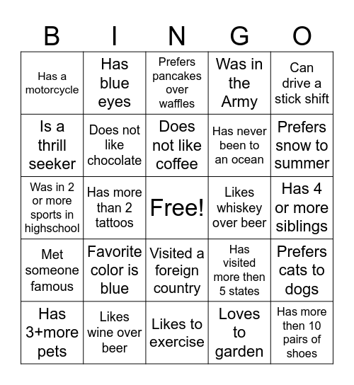 National Fun at Work Day Bingo Card