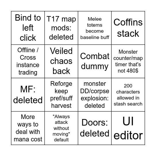 Hello Mark 2 Bingo Card