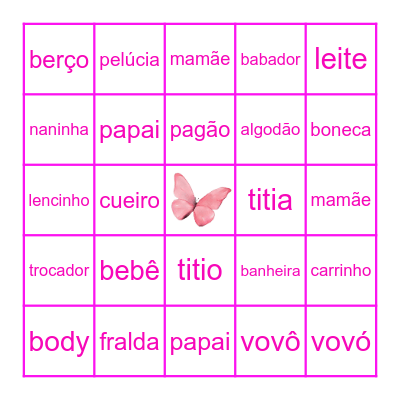 Baby Bingo Card