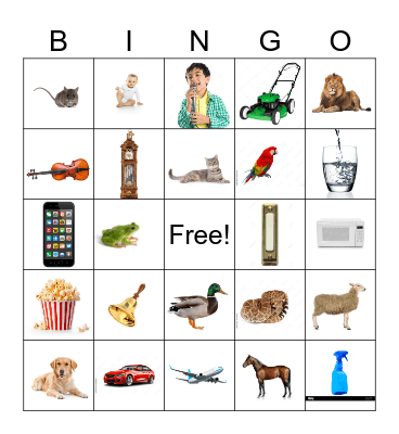 Sounds Bingo Card