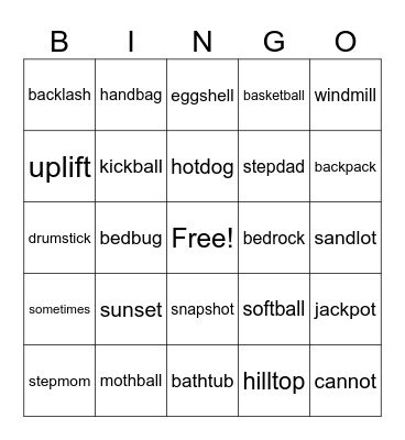 UFLI Lesson 67 Bingo Card