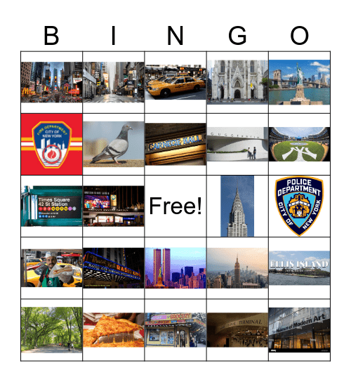 ¡Explorando Nueva York! Bingo Card