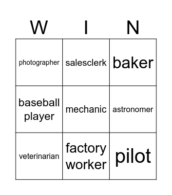 B ADV Bingo Card