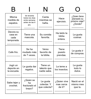 Bingo Card