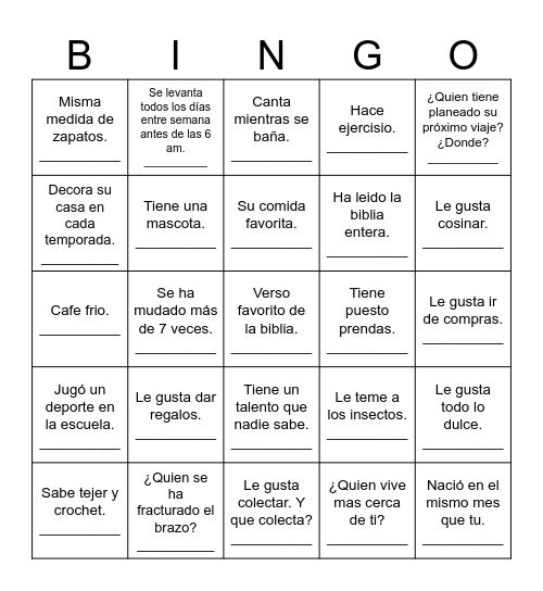 Bingo Card