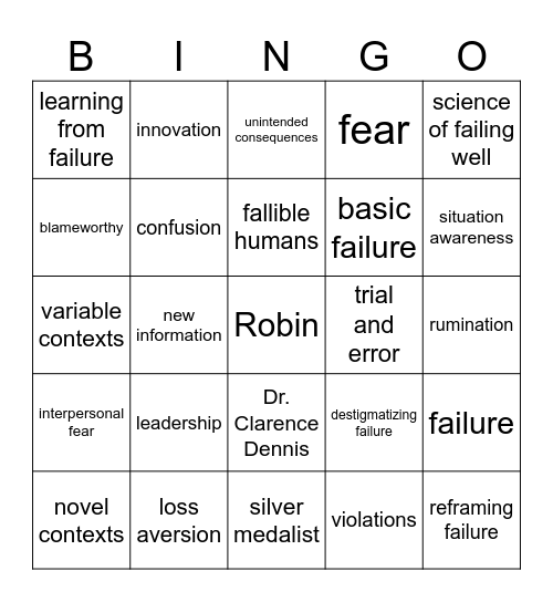 Right Kind of Wrong Bingo Card