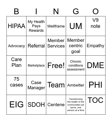 Nurses Week Bingo Card