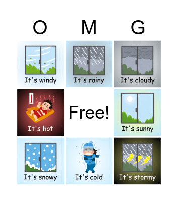 Weather BINGO Card