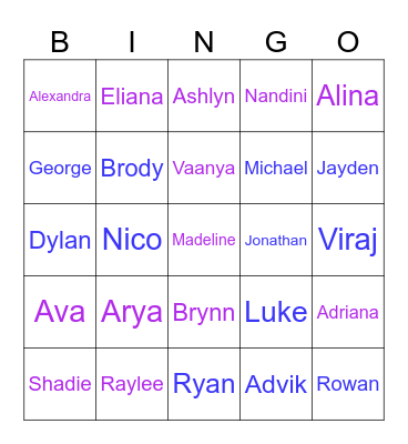 Reinhold/Troiani 2023-2024 Bingo Card