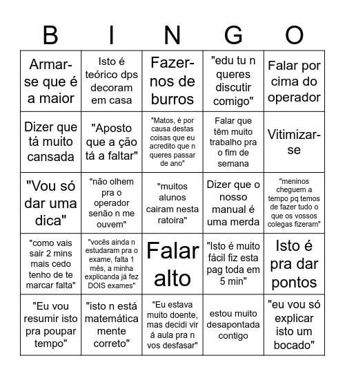 Stora FQ Bingo Card