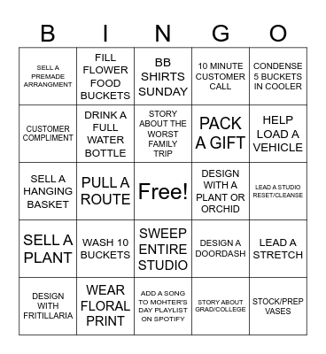MOTHERS DAY Bingo Card