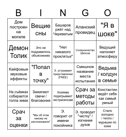 Битва Сильнейших Bingo Card