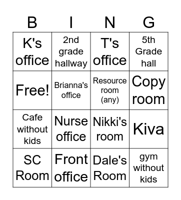 W.A.A Bingo Card