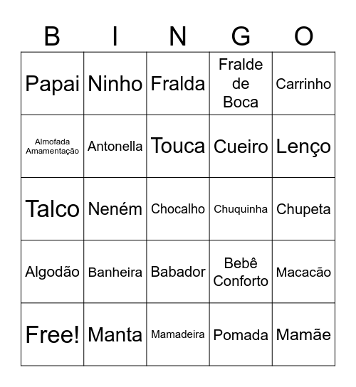Chá da Antonella Bingo Card