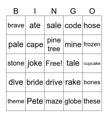 BINGO Card