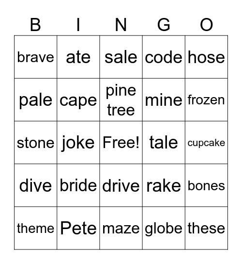BINGO Card