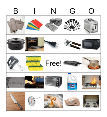 Kitchen Safety Bingo Card