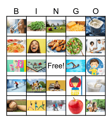 HEALTHY CHOICE MAKING! Bingo Card