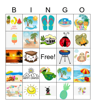 Summer Fun Bingo Card