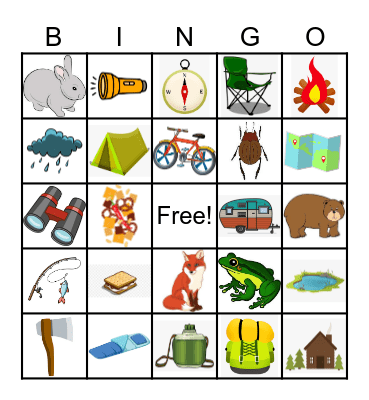 Camping Bingo Card