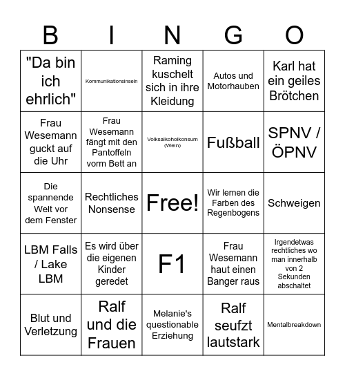 El-Be-Em Bingo Card