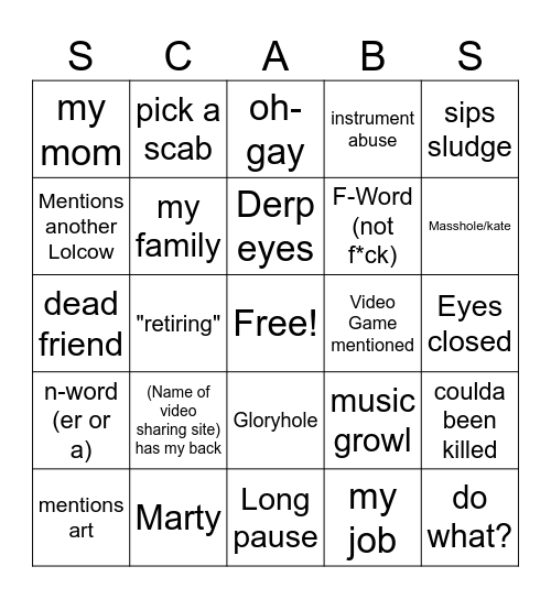 Cyraxx Bingo Card