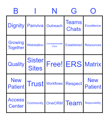 BayCare Bingo Card