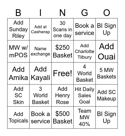 Multiworld Magic! Bingo Card