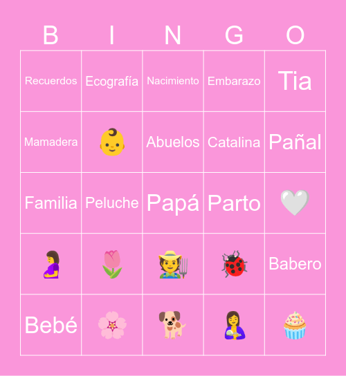 Baby Shower Catalina Bingo Card