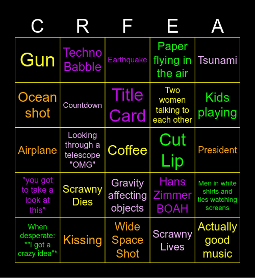 Moonfall Bingo Card