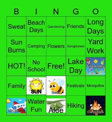 Summer Bingo Card