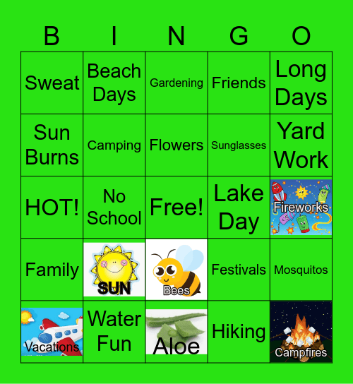 Summer Bingo Card