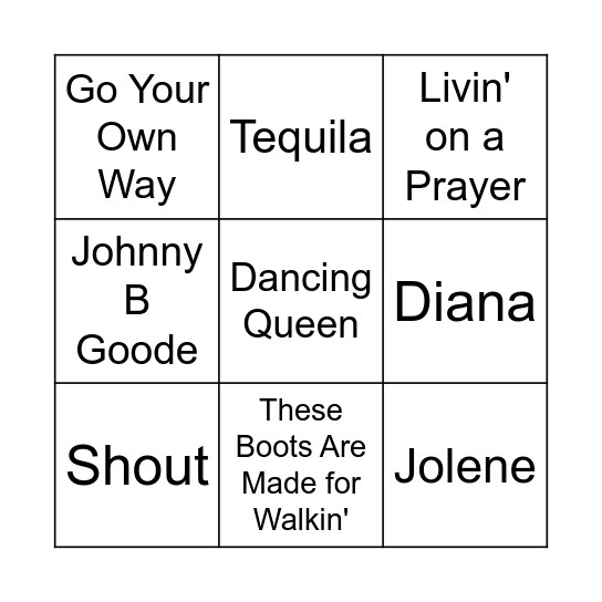 Radiant Memories Song BINGO Card