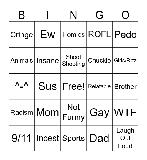 MEMEZ Bingo Card