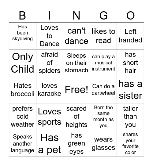 Acknowledge Me For Me Bingo Card