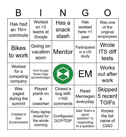 ITS Summit Bingo Card - Day 2 Bingo Card