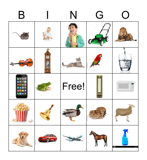 Sounds Bingo Card