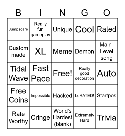 LeFave Bingo Card