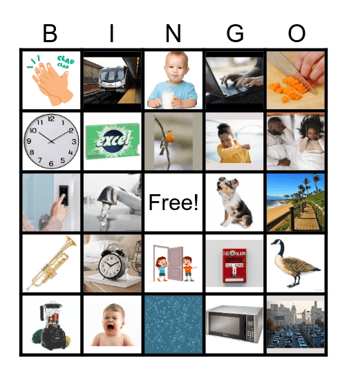 Everyday Sounds Bingo Card