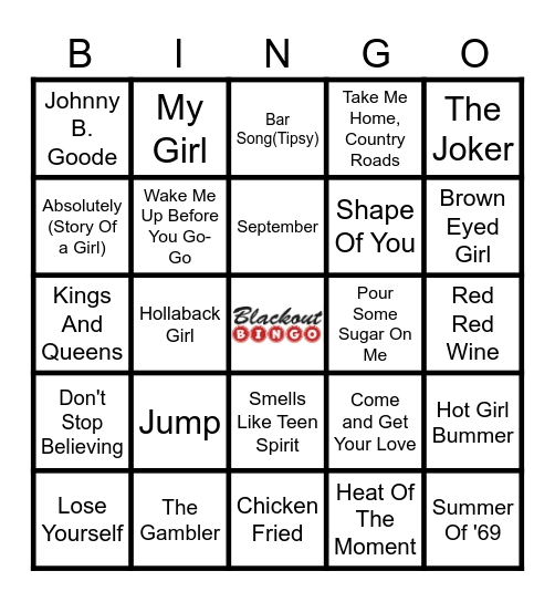 FINAL ROUND BLACKOUT 08/28/26  #62 Bingo Card
