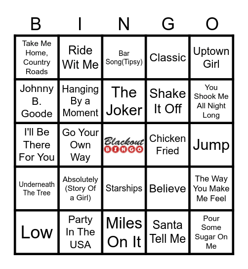 FINAL ROUND BLACKOUT 12/12 Bingo Card
