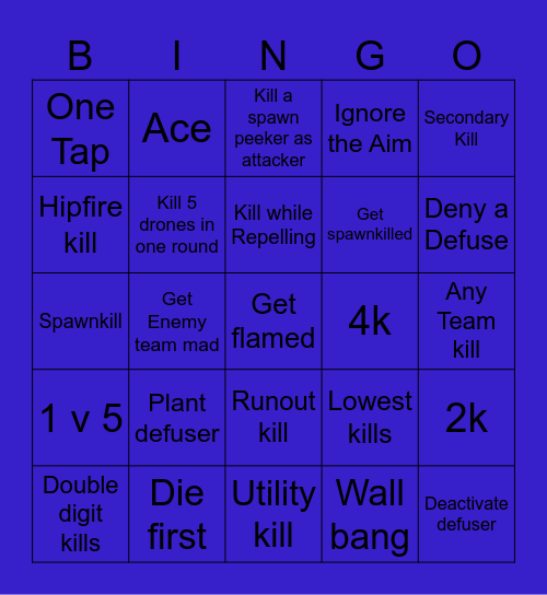 Rainbow Bingo Card