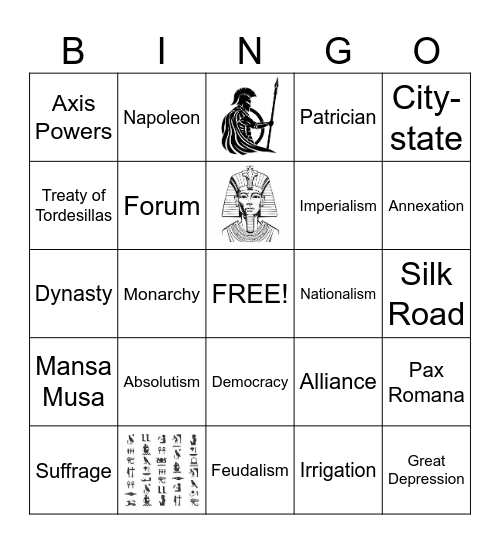 World History Bingo Card