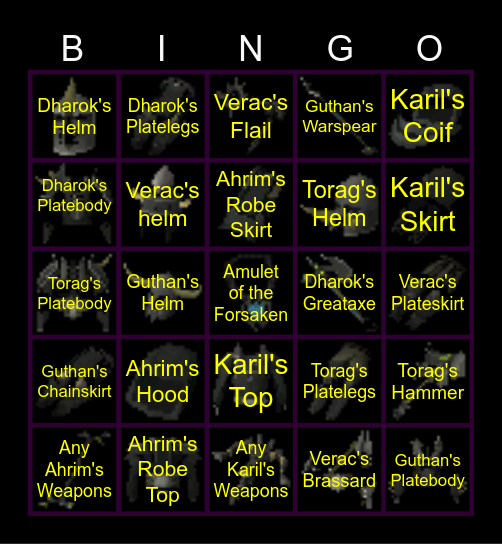 DeadSpace Barrows Bingo! Bingo Card