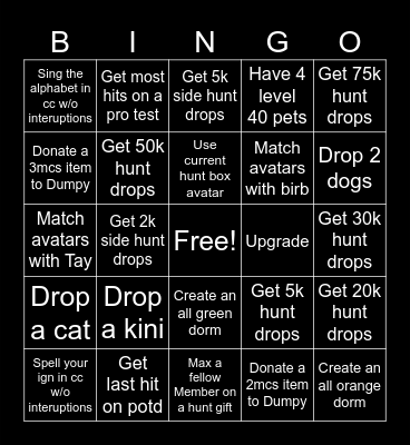 UNLINKED Bingo Card