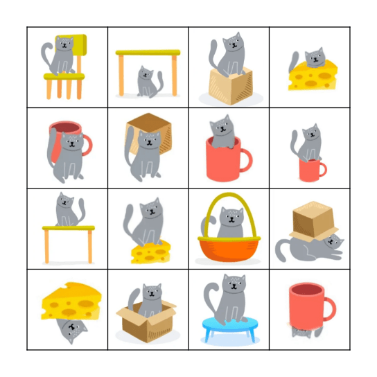 On In Under      BINGO Card