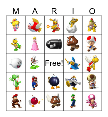 MARIO BINGO Card
