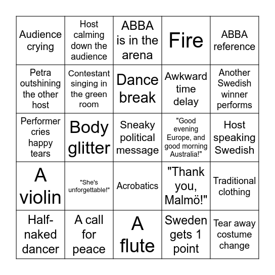 Bingo Card