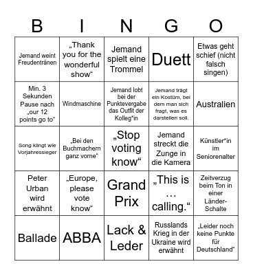 2024 Bingo Card