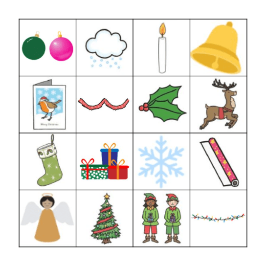 Christmas Bingo Card